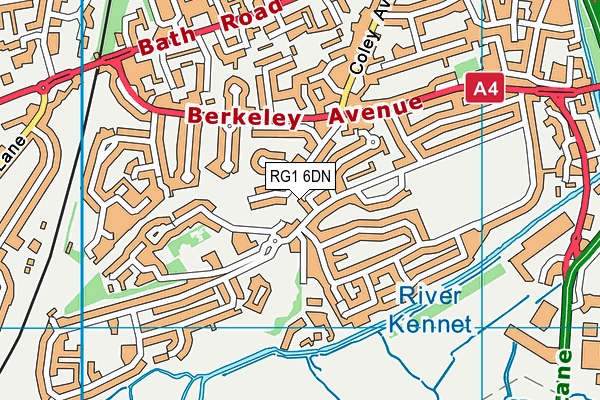 RG1 6DN map - OS VectorMap District (Ordnance Survey)