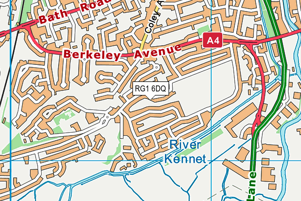 RG1 6DQ map - OS VectorMap District (Ordnance Survey)