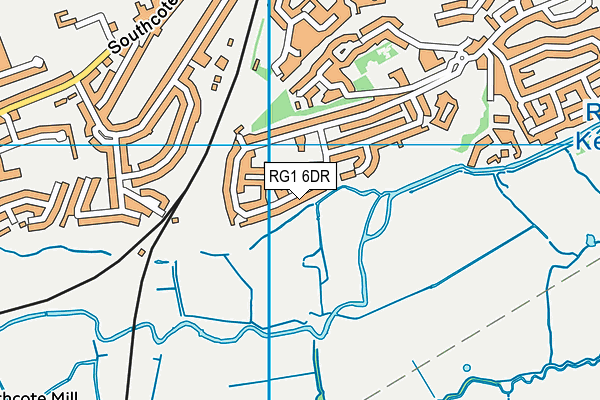 RG1 6DR map - OS VectorMap District (Ordnance Survey)