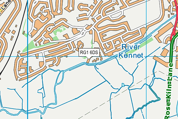 RG1 6DS map - OS VectorMap District (Ordnance Survey)