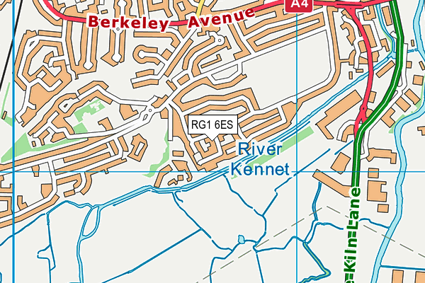 RG1 6ES map - OS VectorMap District (Ordnance Survey)