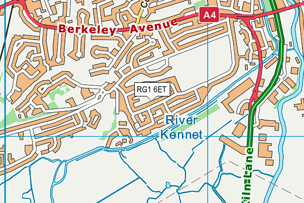 RG1 6ET map - OS VectorMap District (Ordnance Survey)