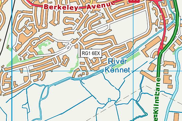 RG1 6EX map - OS VectorMap District (Ordnance Survey)