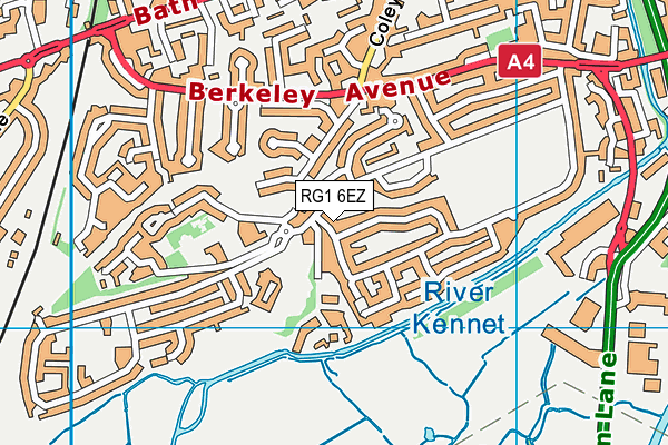 RG1 6EZ map - OS VectorMap District (Ordnance Survey)