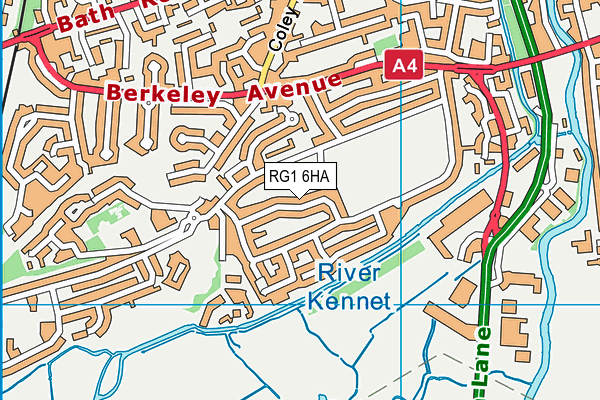 RG1 6HA map - OS VectorMap District (Ordnance Survey)