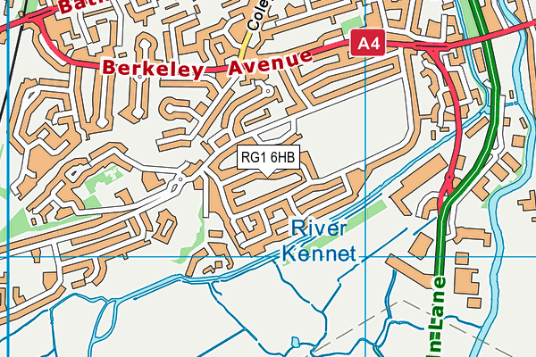RG1 6HB map - OS VectorMap District (Ordnance Survey)