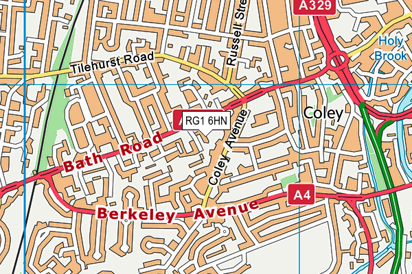 RG1 6HN map - OS VectorMap District (Ordnance Survey)