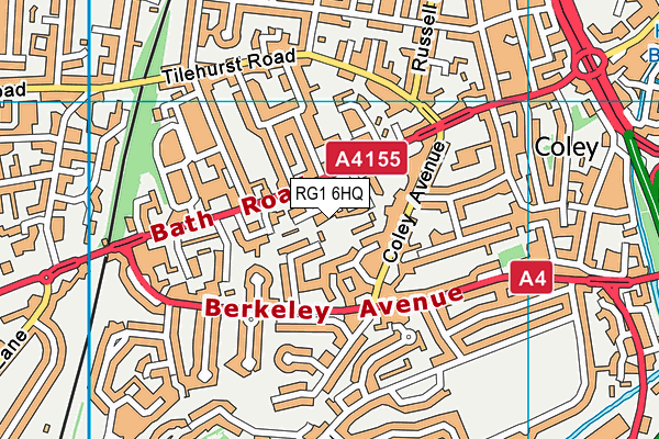 RG1 6HQ map - OS VectorMap District (Ordnance Survey)