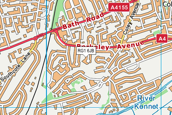 RG1 6JB map - OS VectorMap District (Ordnance Survey)