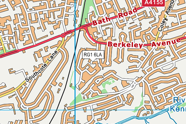 RG1 6LA map - OS VectorMap District (Ordnance Survey)
