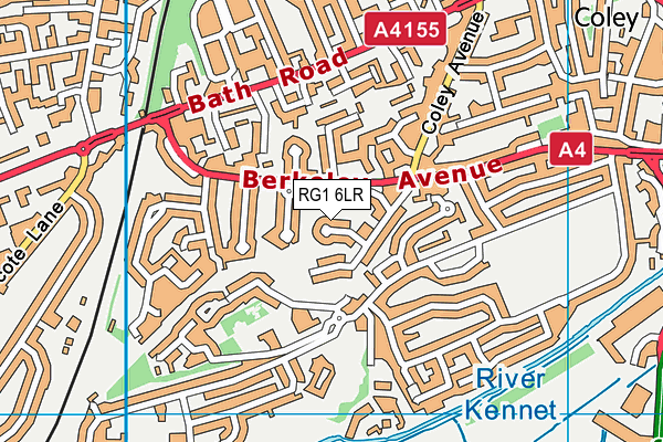 RG1 6LR map - OS VectorMap District (Ordnance Survey)