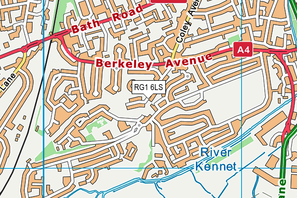 RG1 6LS map - OS VectorMap District (Ordnance Survey)