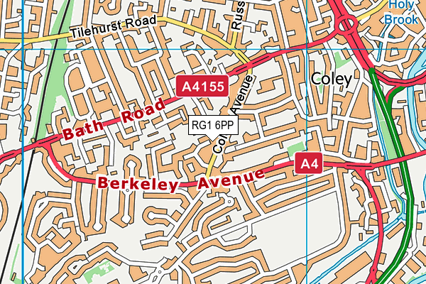 RG1 6PP map - OS VectorMap District (Ordnance Survey)