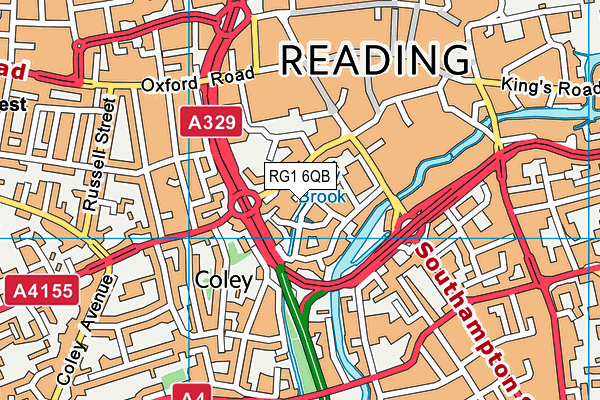 RG1 6QB map - OS VectorMap District (Ordnance Survey)