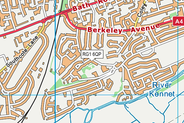 RG1 6QP map - OS VectorMap District (Ordnance Survey)