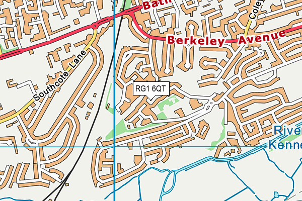 RG1 6QT map - OS VectorMap District (Ordnance Survey)