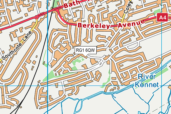 RG1 6QW map - OS VectorMap District (Ordnance Survey)