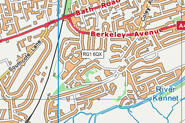 RG1 6QX map - OS VectorMap District (Ordnance Survey)