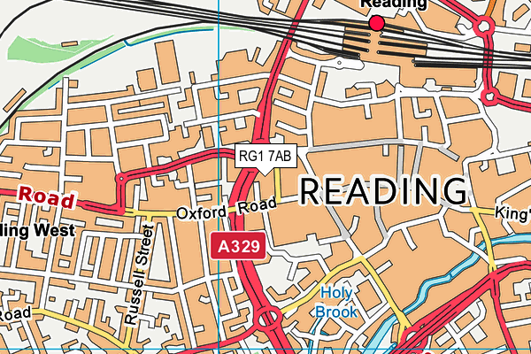 RG1 7AB map - OS VectorMap District (Ordnance Survey)