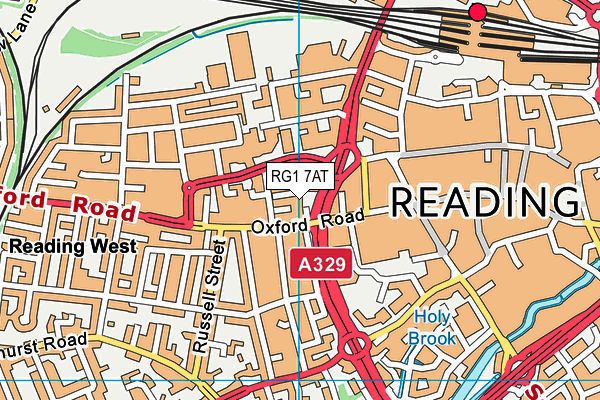 Anytime Fitness (Reading) (Closed) map (RG1 7AT) - OS VectorMap District (Ordnance Survey)