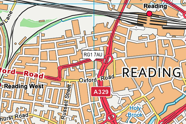 RG1 7AU map - OS VectorMap District (Ordnance Survey)
