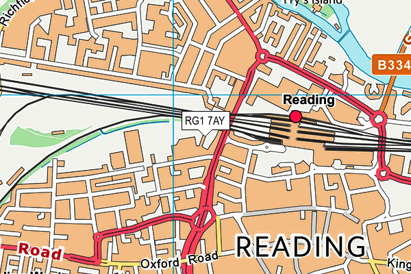 RG1 7AY map - OS VectorMap District (Ordnance Survey)