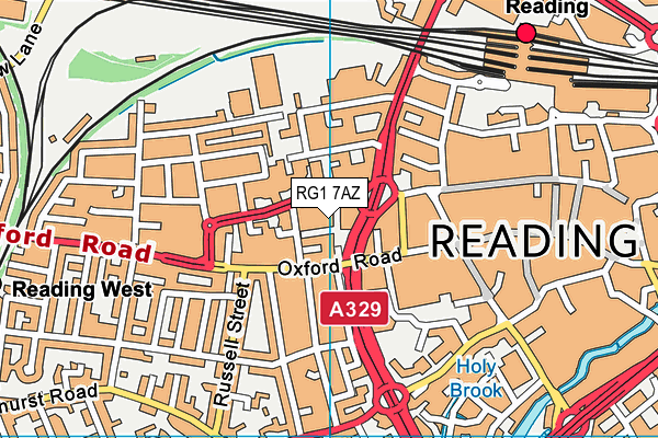 RG1 7AZ map - OS VectorMap District (Ordnance Survey)