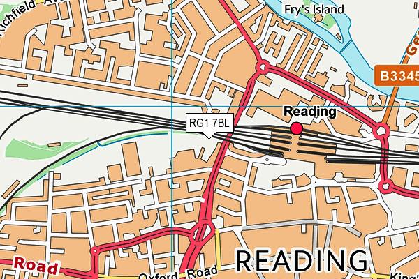 RG1 7BL map - OS VectorMap District (Ordnance Survey)