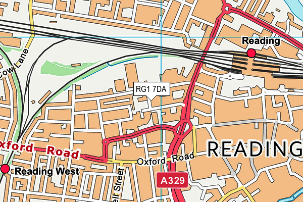 RG1 7DA map - OS VectorMap District (Ordnance Survey)