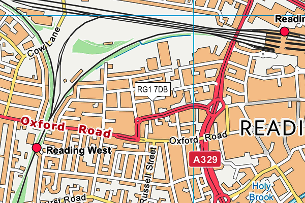 RG1 7DB map - OS VectorMap District (Ordnance Survey)