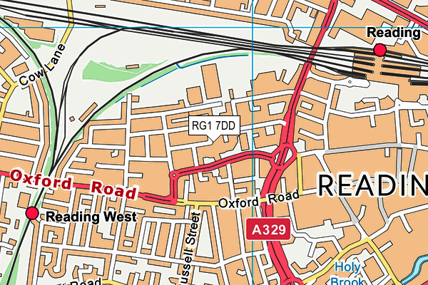 RG1 7DD map - OS VectorMap District (Ordnance Survey)