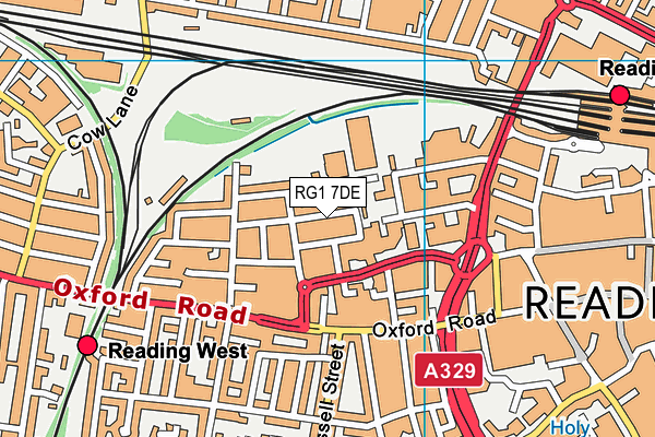 RG1 7DE map - OS VectorMap District (Ordnance Survey)