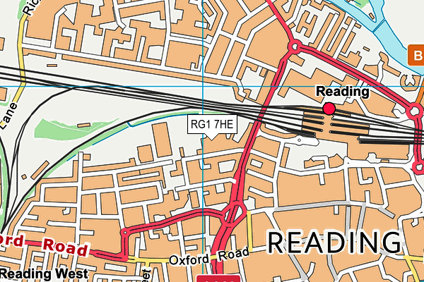 RG1 7HE map - OS VectorMap District (Ordnance Survey)