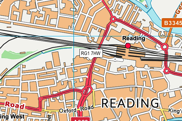 RG1 7HW map - OS VectorMap District (Ordnance Survey)