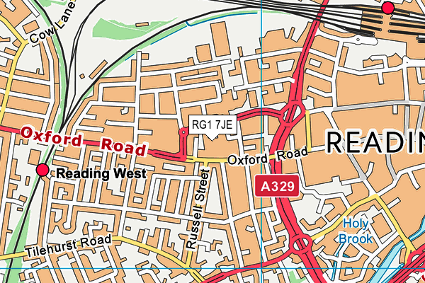 RG1 7JE map - OS VectorMap District (Ordnance Survey)