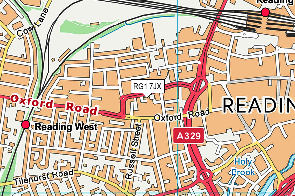 RG1 7JX map - OS VectorMap District (Ordnance Survey)