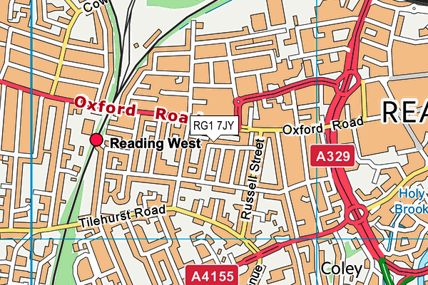 RG1 7JY map - OS VectorMap District (Ordnance Survey)