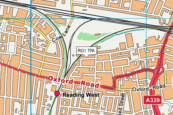 RG1 7PA map - OS VectorMap District (Ordnance Survey)