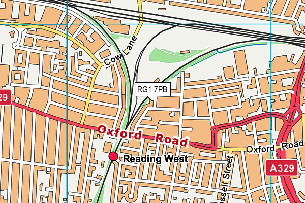 RG1 7PB map - OS VectorMap District (Ordnance Survey)