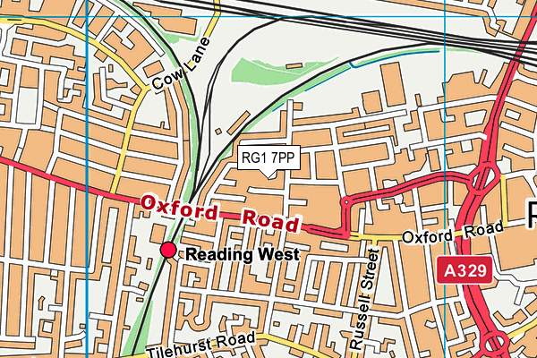 RG1 7PP map - OS VectorMap District (Ordnance Survey)