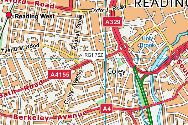 RG1 7SZ map - OS VectorMap District (Ordnance Survey)