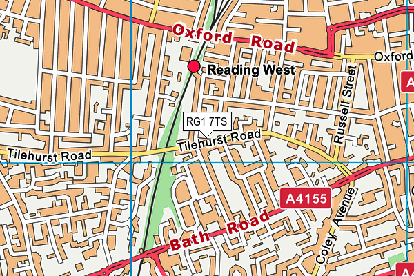 RG1 7TS map - OS VectorMap District (Ordnance Survey)