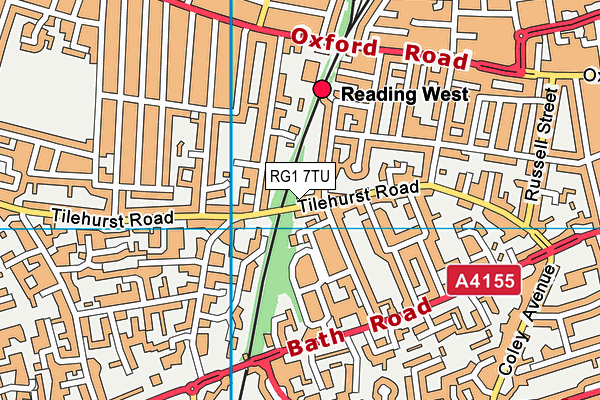 RG1 7TU map - OS VectorMap District (Ordnance Survey)