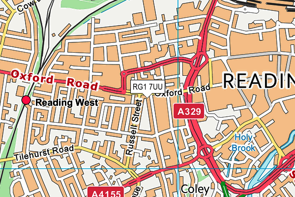 RG1 7UU map - OS VectorMap District (Ordnance Survey)