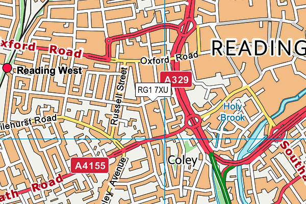 RG1 7XU map - OS VectorMap District (Ordnance Survey)