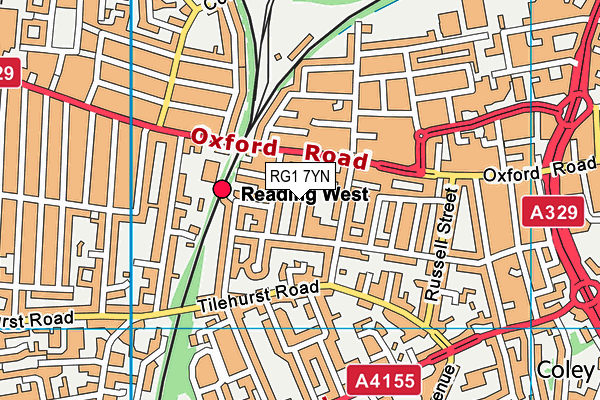 RG1 7YN map - OS VectorMap District (Ordnance Survey)