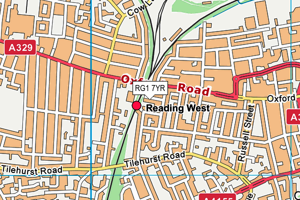 RG1 7YR map - OS VectorMap District (Ordnance Survey)