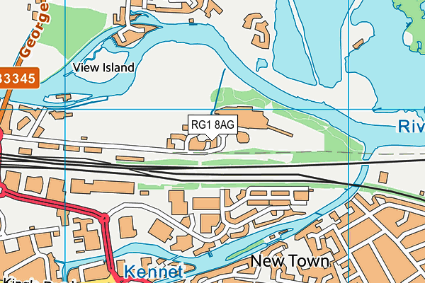 RG1 8AG map - OS VectorMap District (Ordnance Survey)