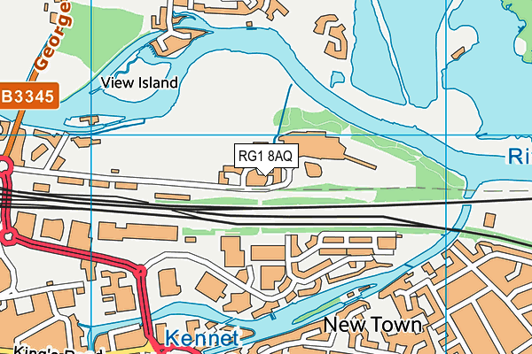 RG1 8AQ map - OS VectorMap District (Ordnance Survey)