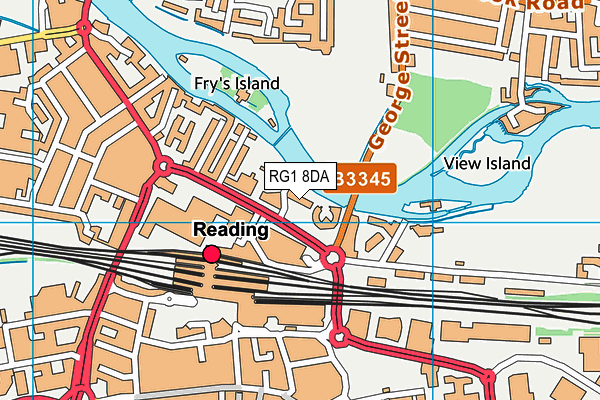 RG1 8DA map - OS VectorMap District (Ordnance Survey)
